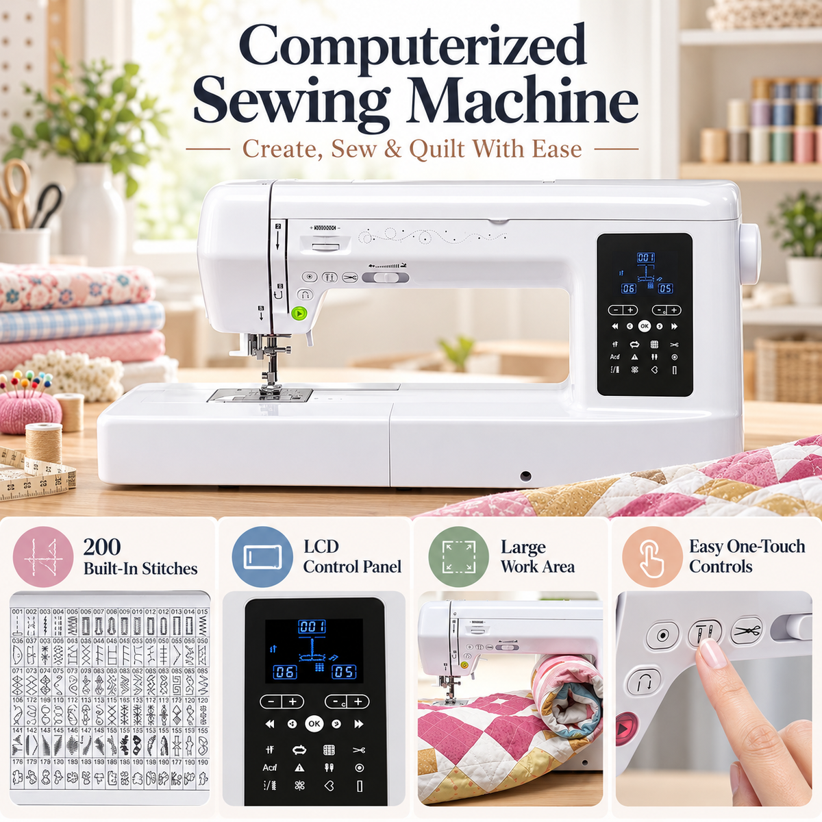 Computerized Sewing & Quilting Machine