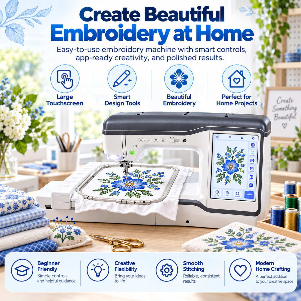 Complete Sewing & Embroidery Machine Set – Everything You Need to Create at Home