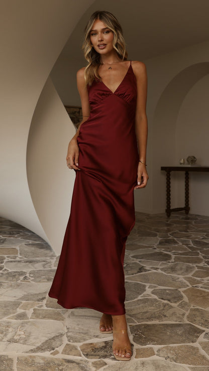 Ziah Maxi Dress - Wine