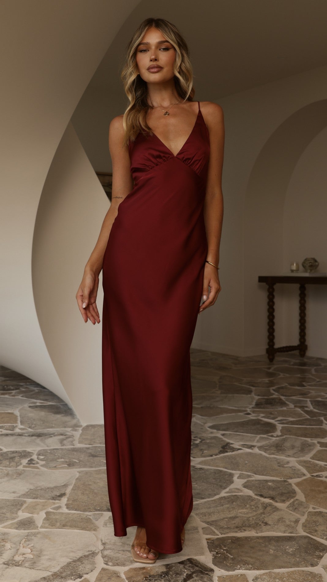 Ziah Maxi Dress - Wine