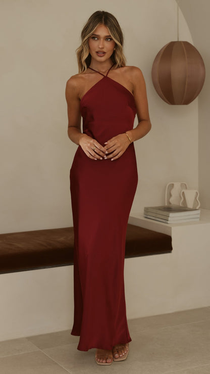 Chiara Maxi Dress - Wine