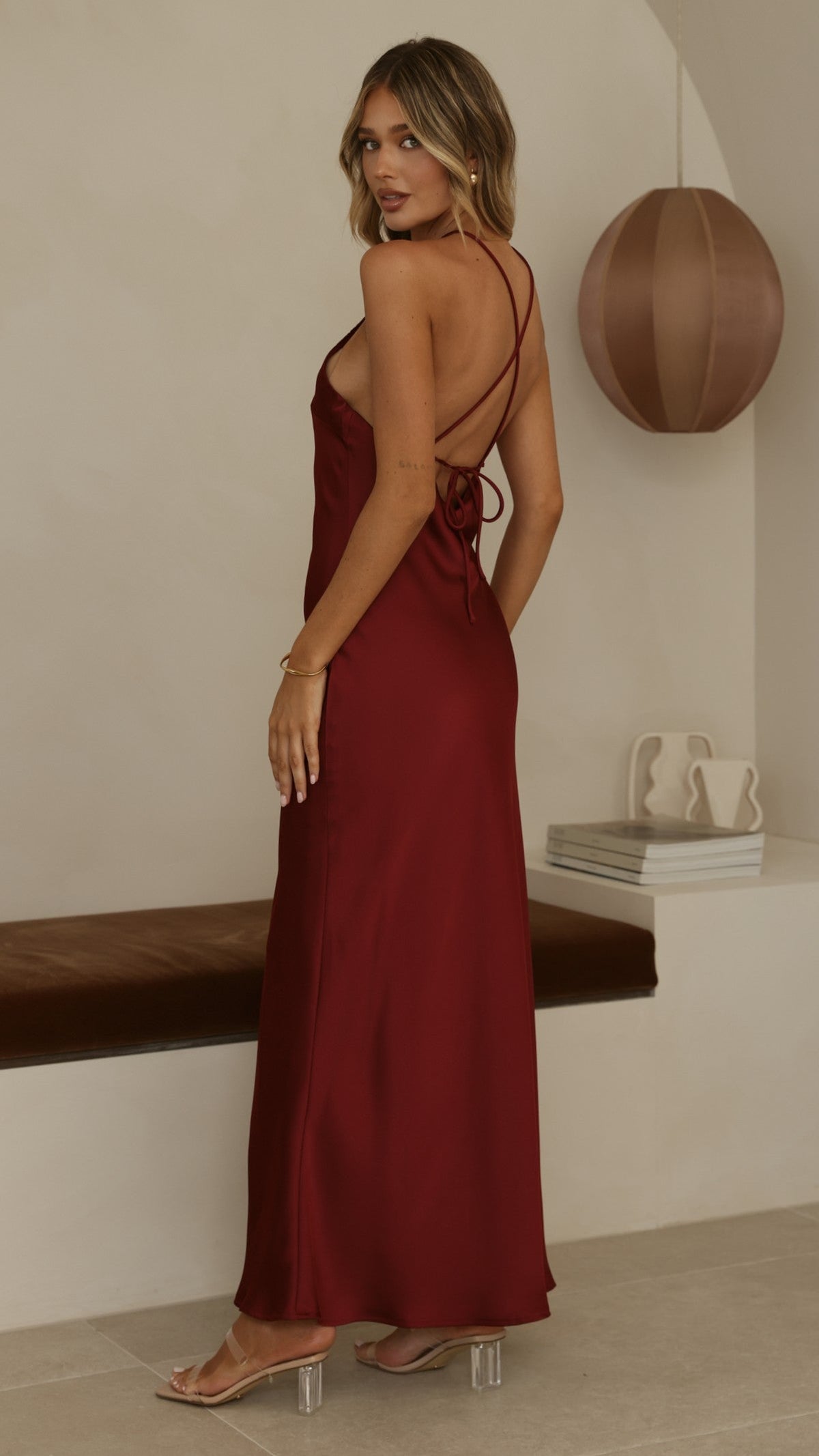 Chiara Maxi Dress - Wine