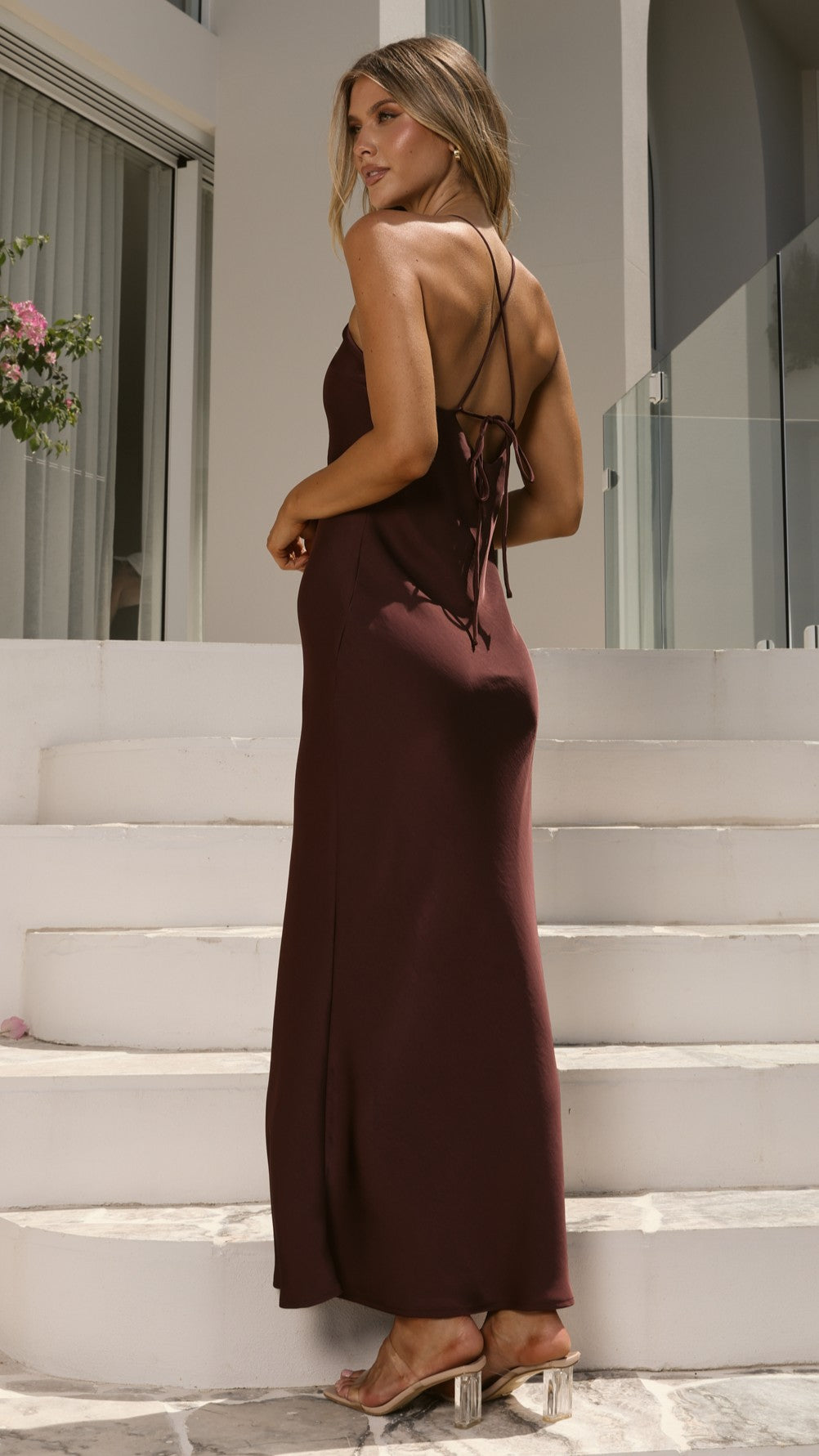 Chiara Maxi Dress - Chocolate