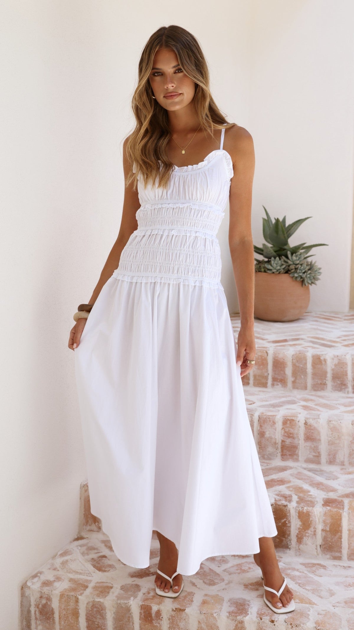 Vida Maxi Dress - White