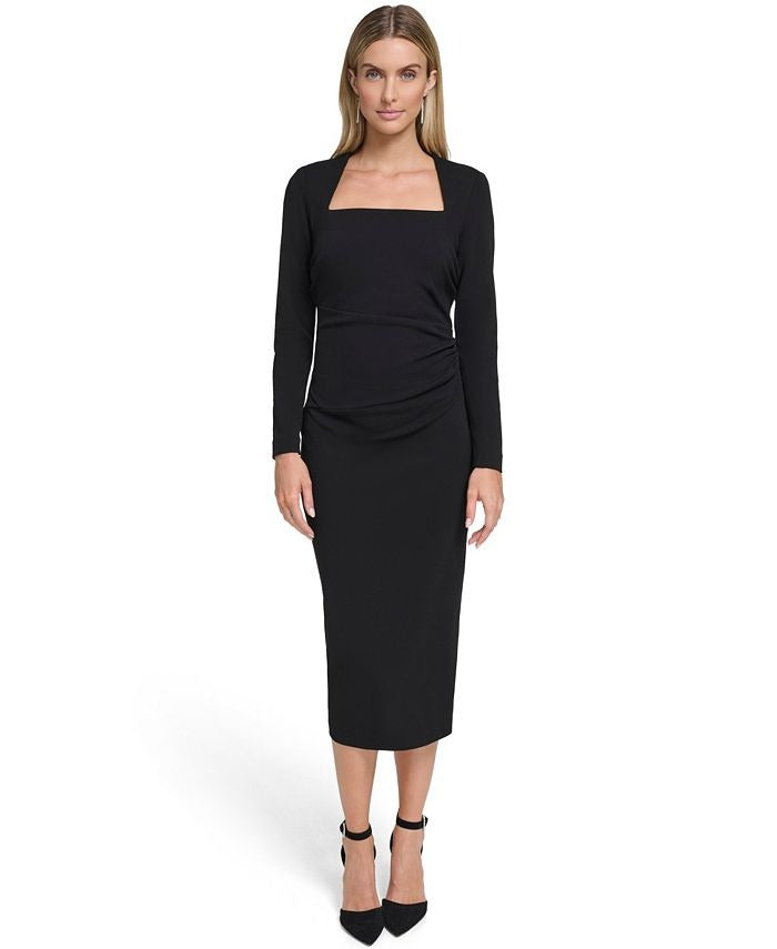 Calvin Klein Women's Long Sleeve Midi Dress