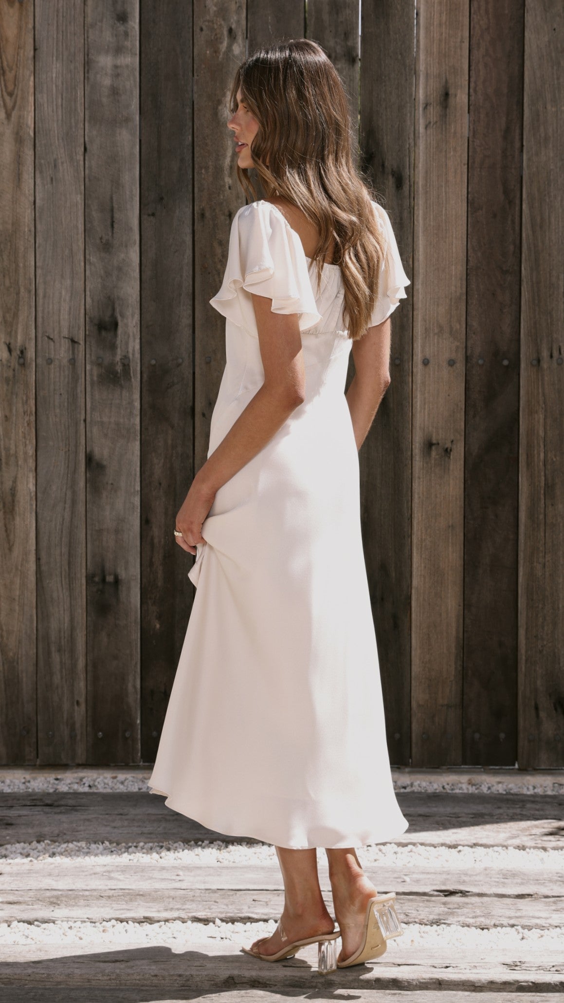Louisa Midi Dress - Ivory