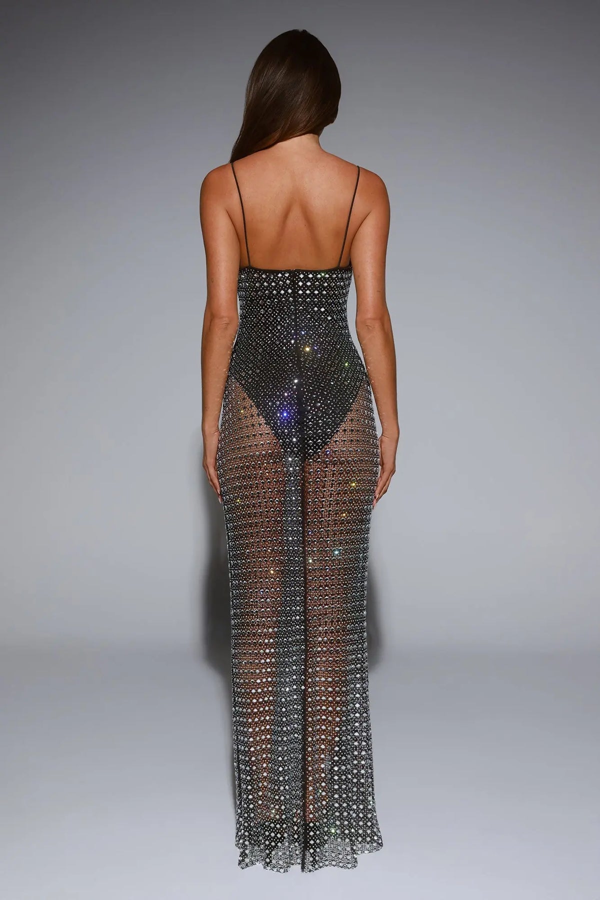 LUXE On Arrival Sheer Maxi Dress Black