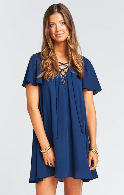 Kylie Lace Up Dress