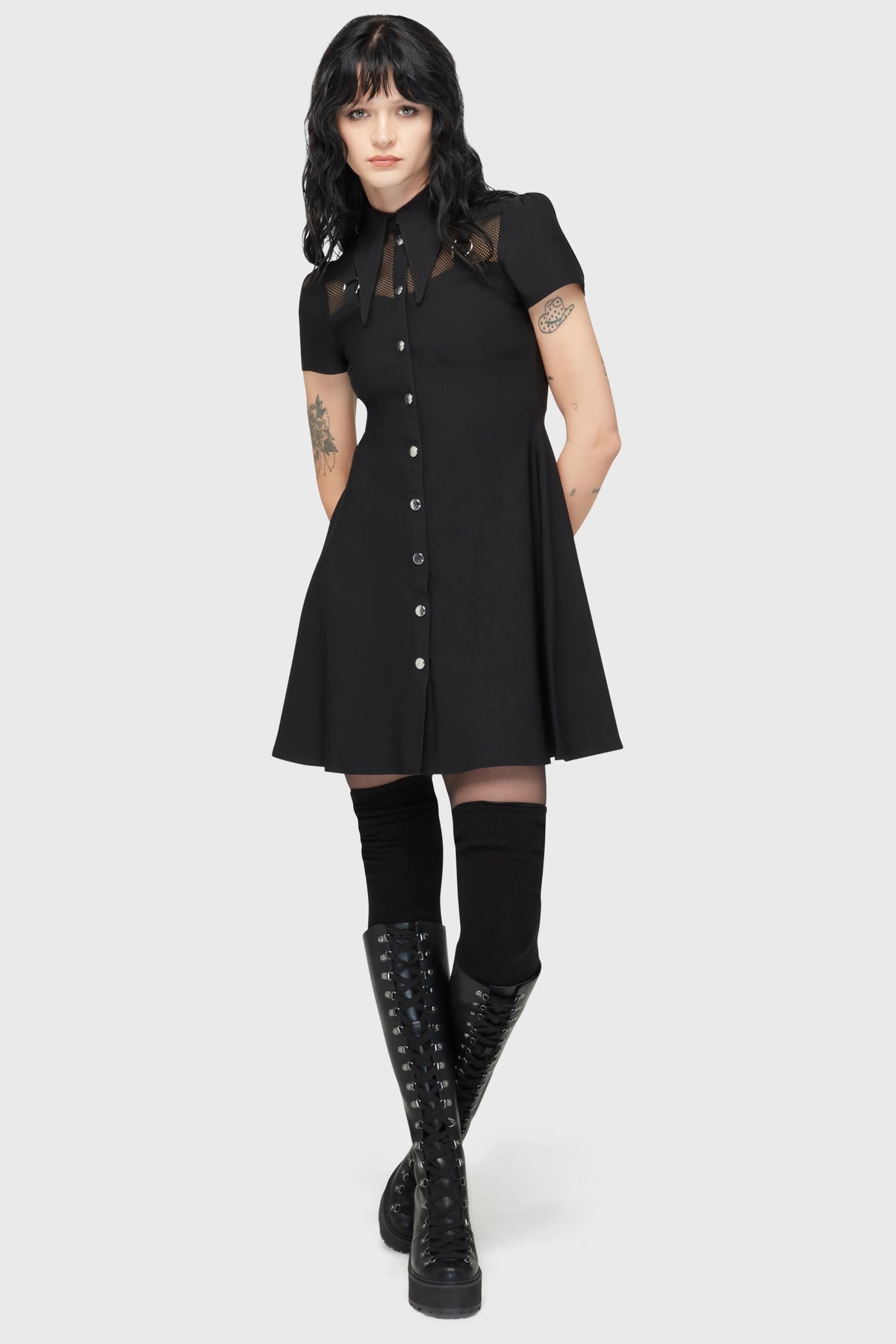 Jovana Collar & Ring Dress