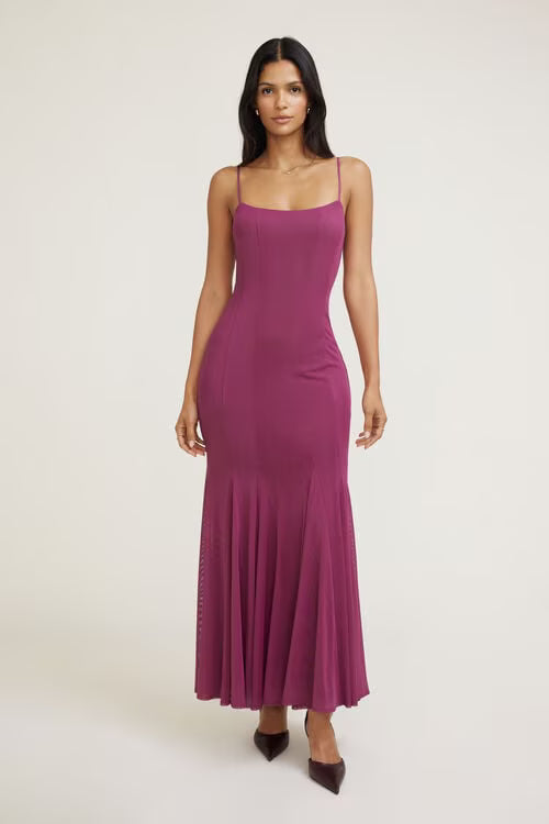 Dahlia Scoop Neck Mermaid Maxi Dress