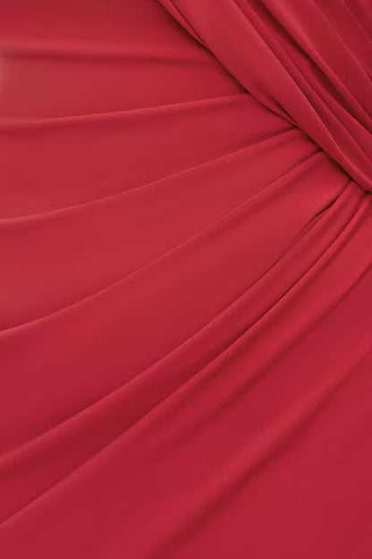 Sculpt Front Drape Mini Dress