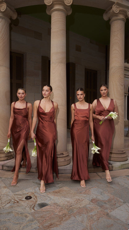 Alaria Maxi Dress - Rust