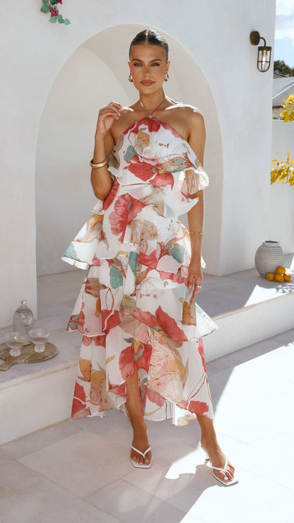 Soho Maxi Dress - Blush Lotus
