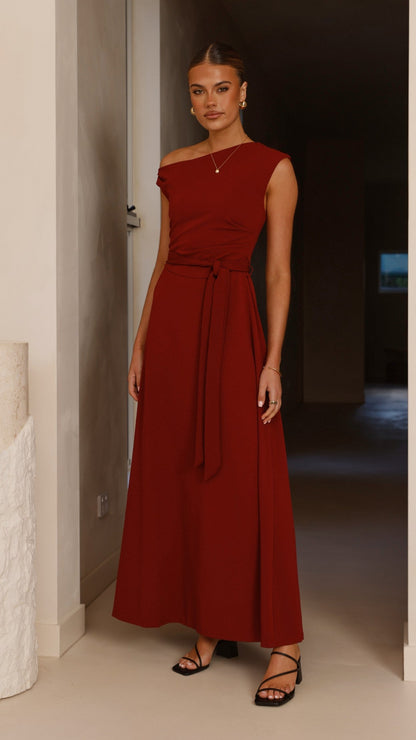 Gemma Maxi Dress - Burgundy