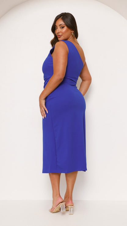 Alaina Midi Dress - Cobalt Blue