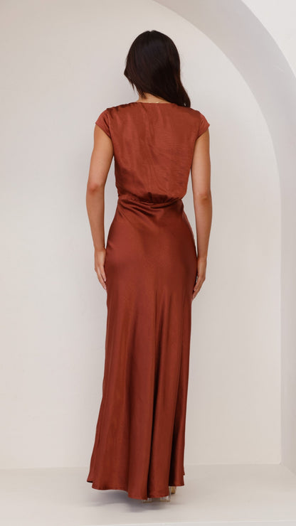 Selma Maxi Dress - Rust