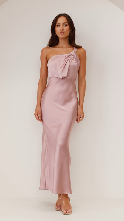 Greta Maxi Dress - Dusty Pink