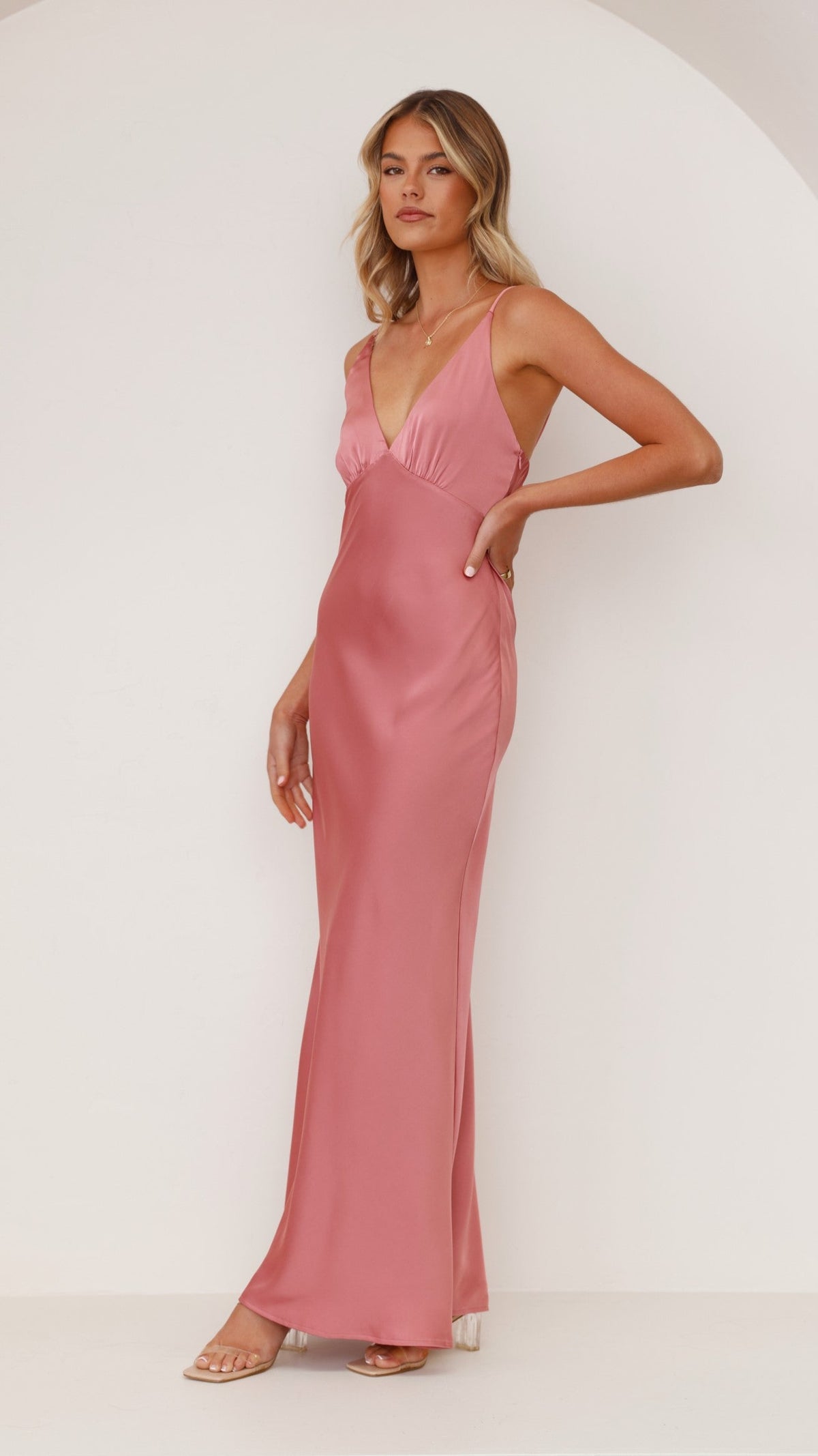 Ziah Maxi Dress - Baked Rose