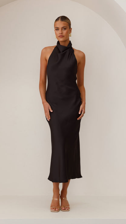 Rina Midi Dress - Black