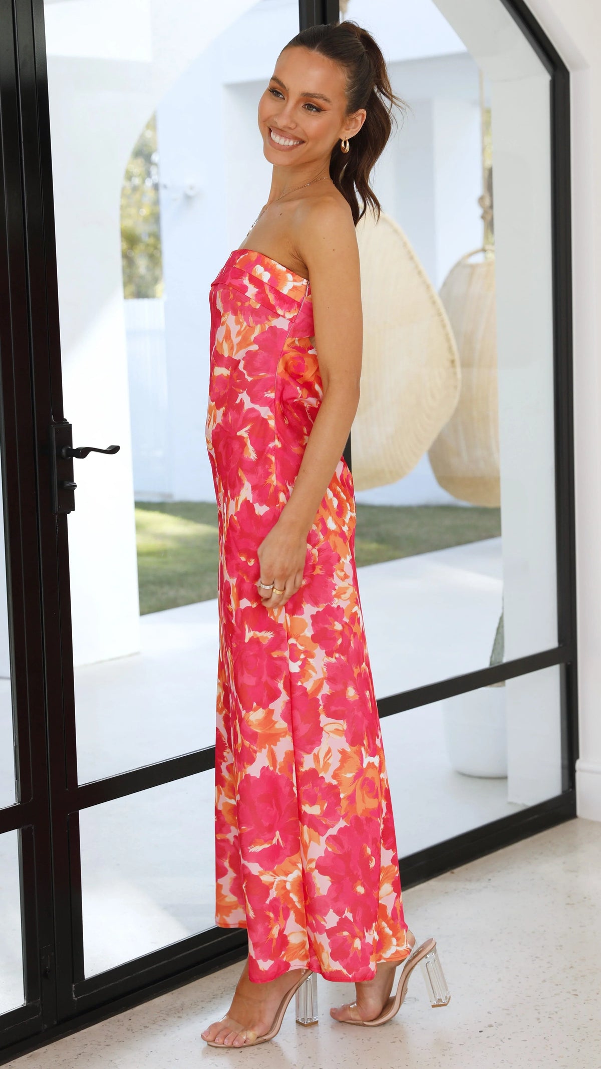 Miya Maxi Dress - Pink/Red Floral