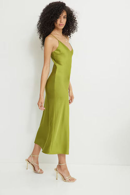 Aimee Satin Maxi Dress