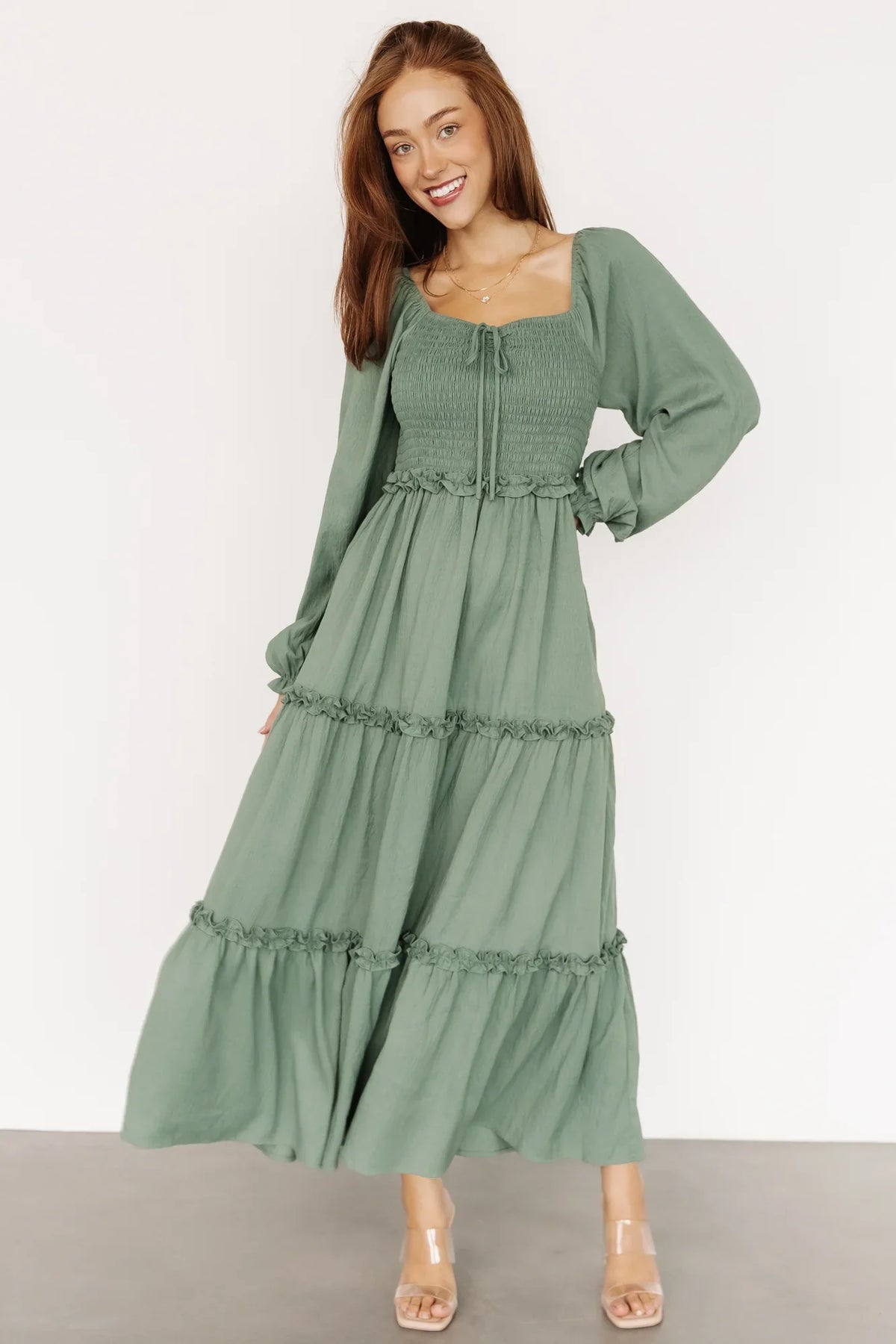 Britta Maxi Dress | Dark Sage
