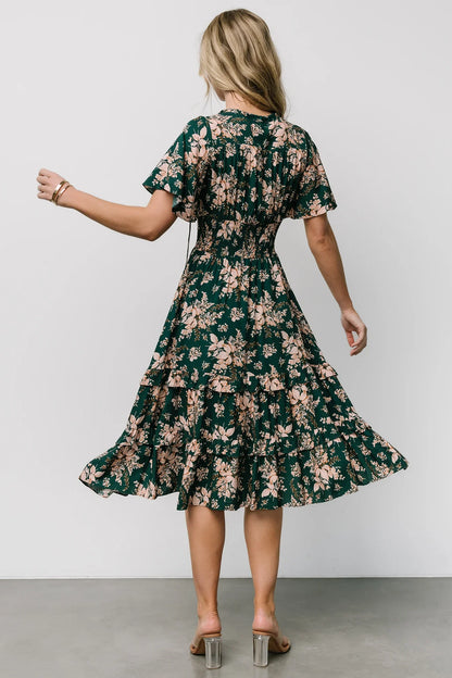 Spell Boho Midi Dress | Topaz + Blush Floral