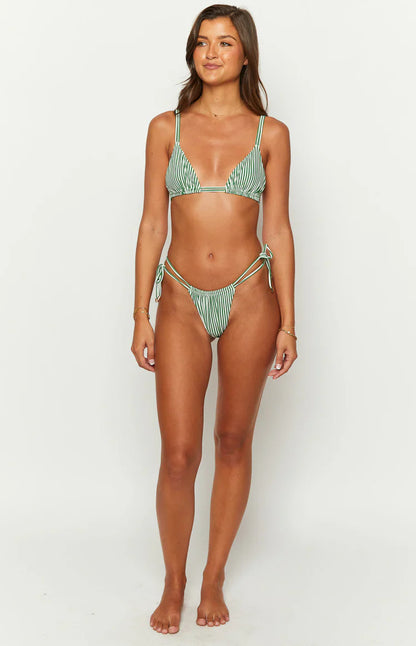 9.0 Swim Sumba Green Striped Bikini Bottoms