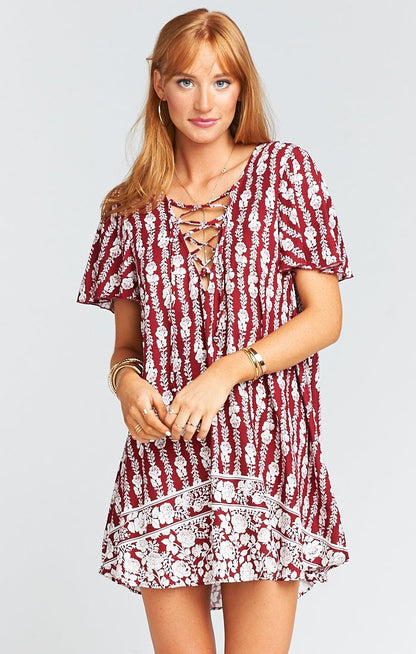 Kylie Lace Up Dress