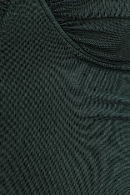 Monet Mesh Maxi Dress-Scarab Green