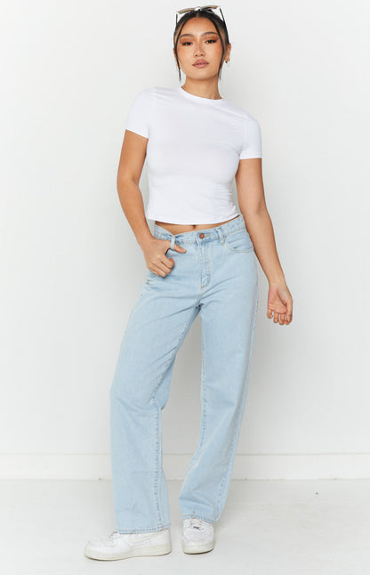 ABRAND A Bleached Stone Slouch Jeans