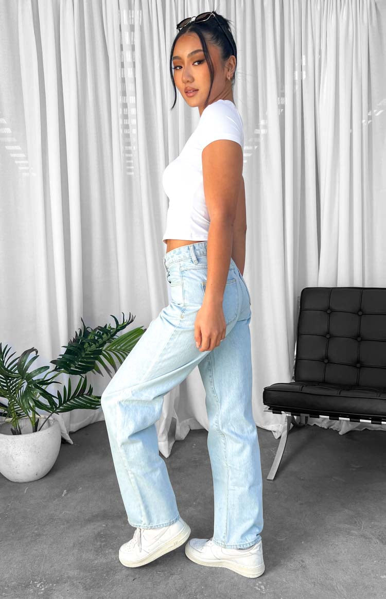 ABRAND A Bleached Stone Slouch Jeans