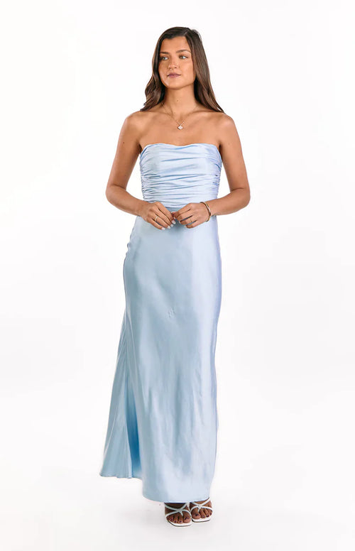 Alexia Blue Strapless Maxi Dress