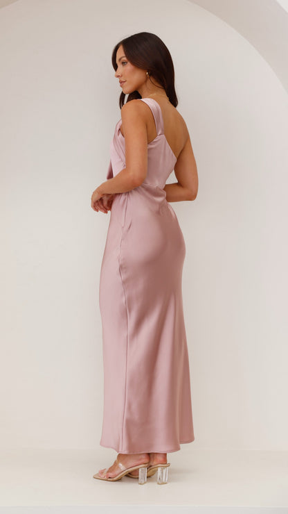 Greta Maxi Dress - Dusty Pink