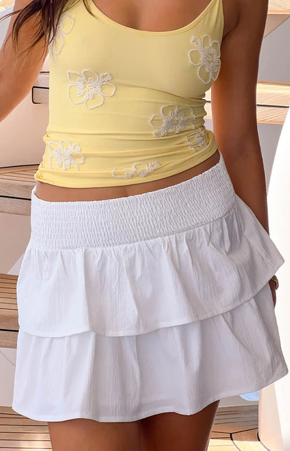 Baxley White Mini Skirt