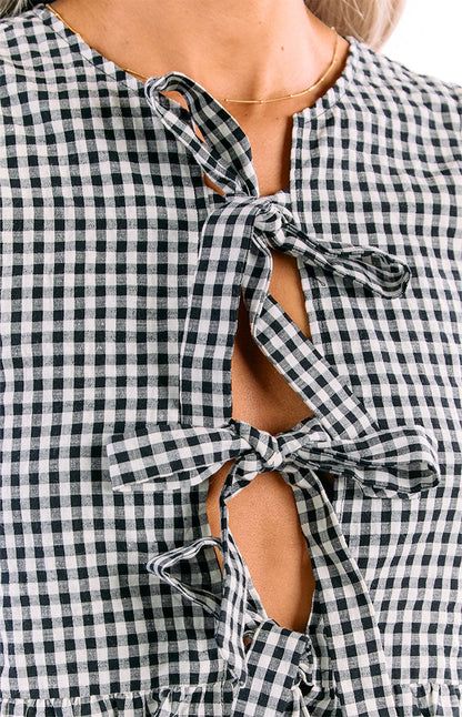 Baxter Black Gingham Top