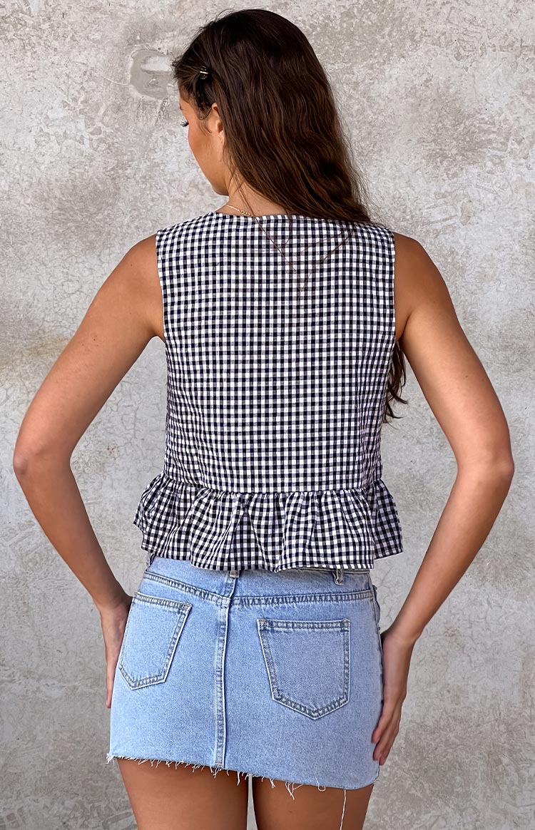 Baxter Black Gingham Top