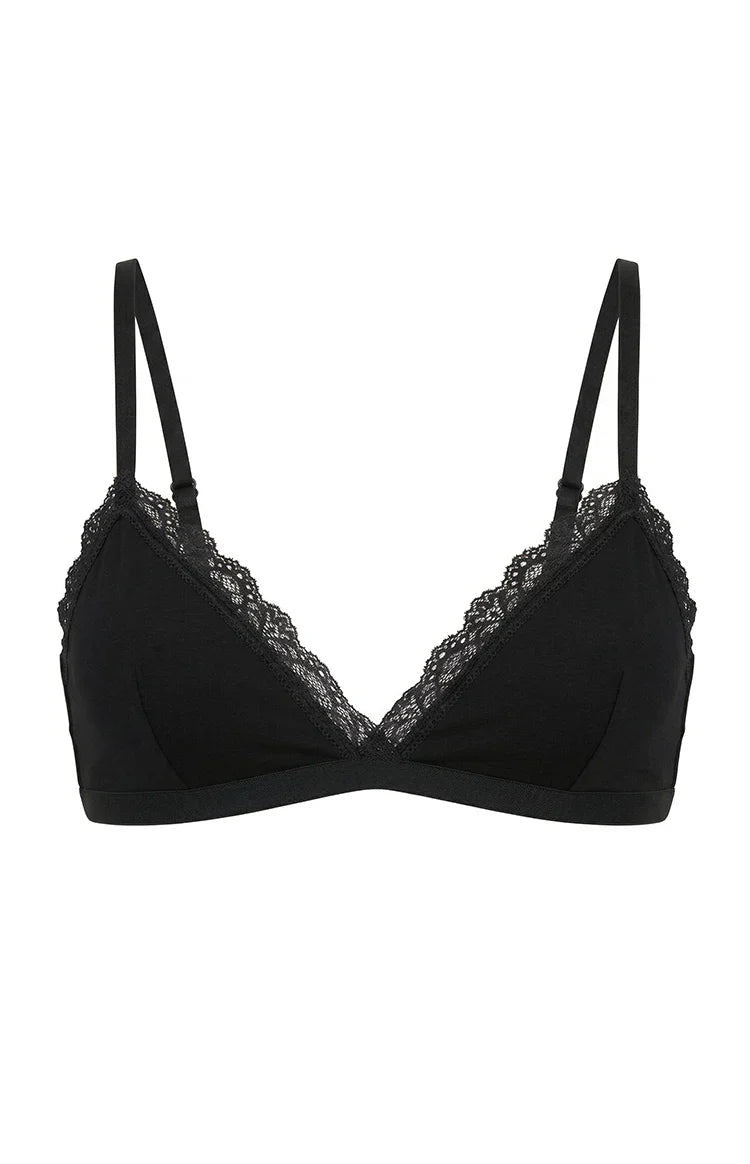 Beatrice Black Jersey Bralette