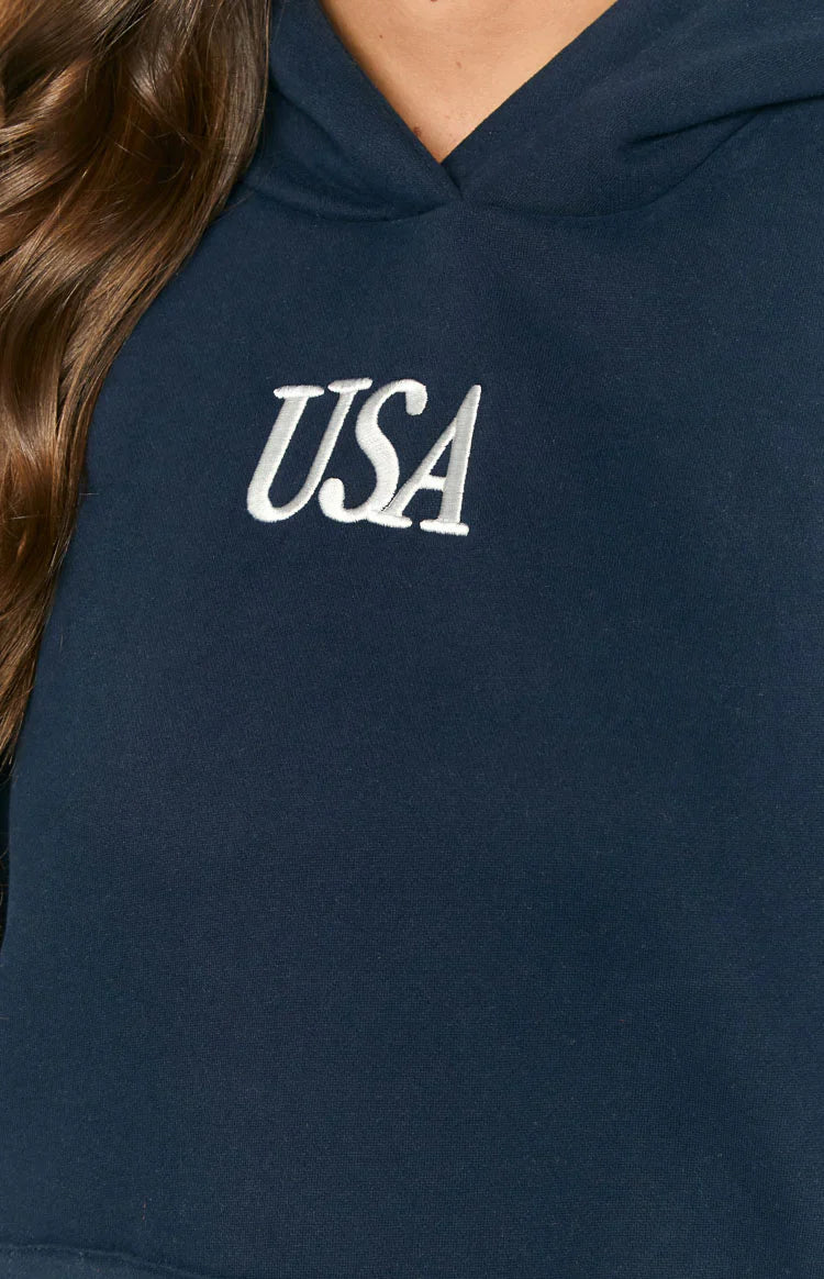 Beginning Navy USA Hoodie