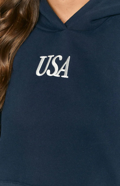 Beginning Navy USA Hoodie
