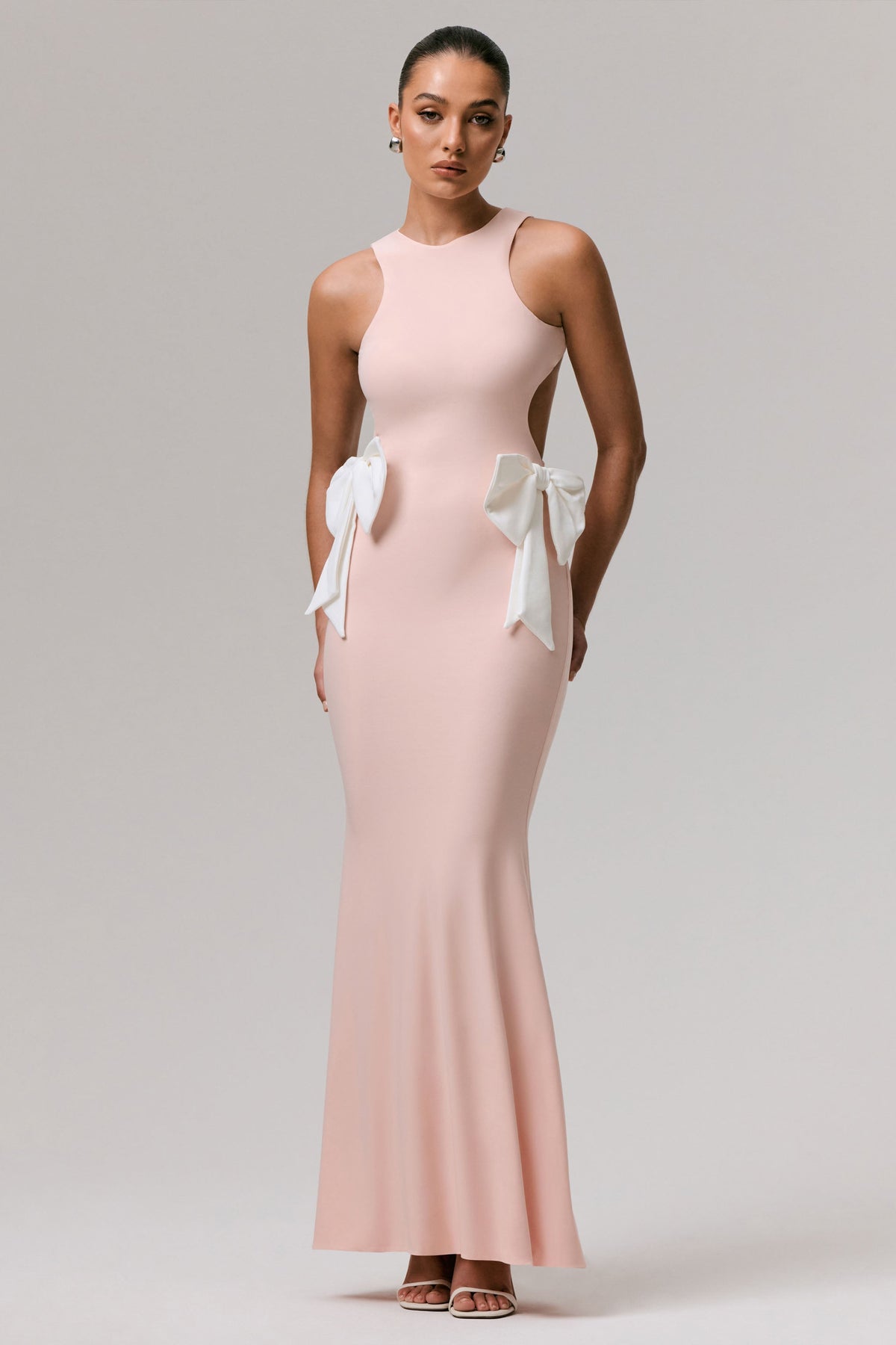 By Your Side | Pink Cut-Out Maxi Dress With Bows