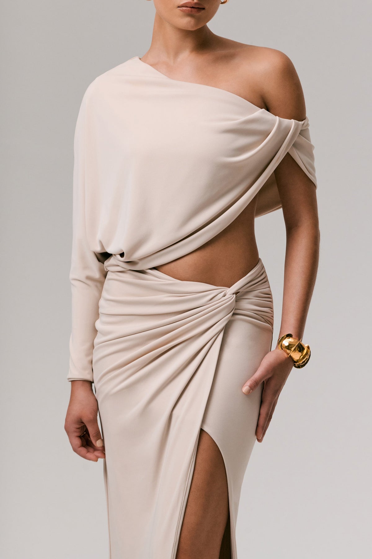 Marlena | Stone Twisted Split Maxi Skirt
