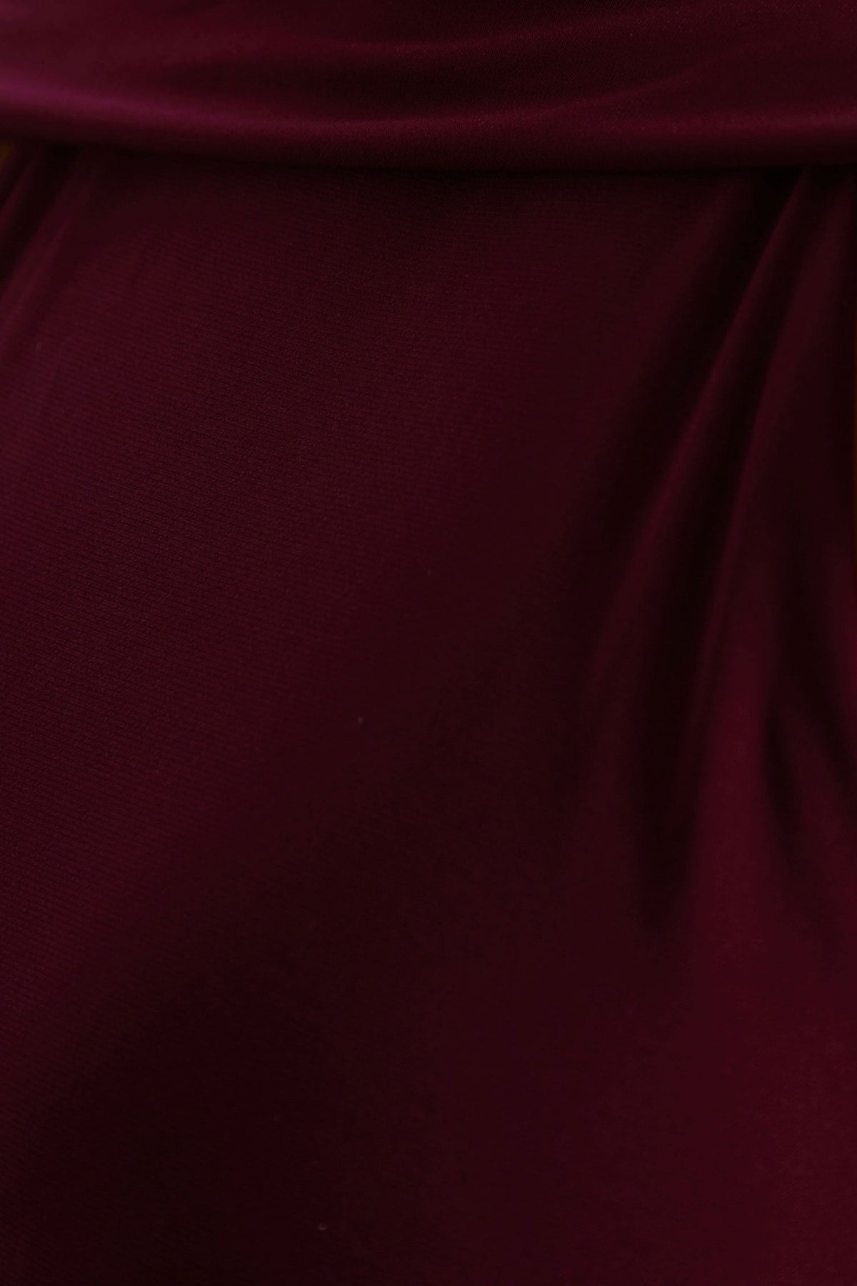 Cordy | Burgundy High-Neck Maxi Dress With Scarf-Detail