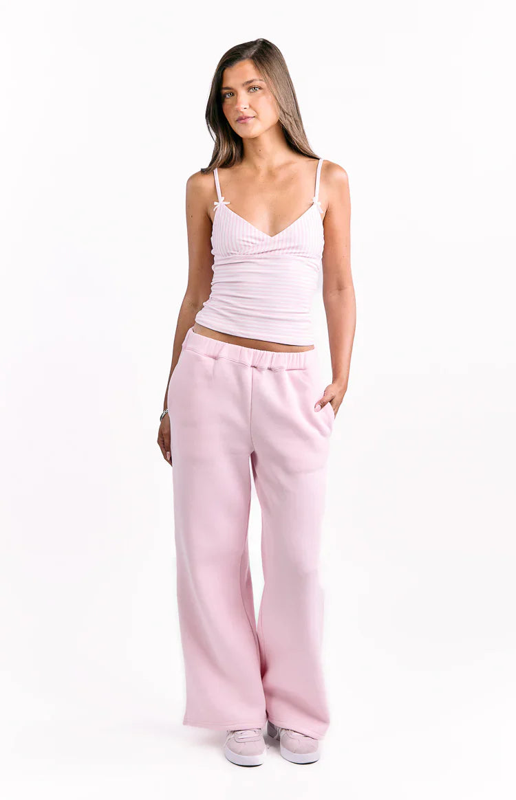 Dania Pink Burgundy Star Track Pants
