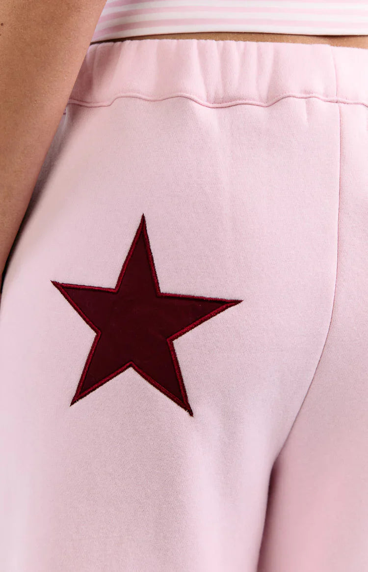 Dania Pink Burgundy Star Track Pants