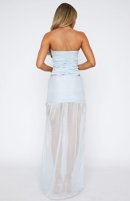On Stage Maxi Skirt Sky
