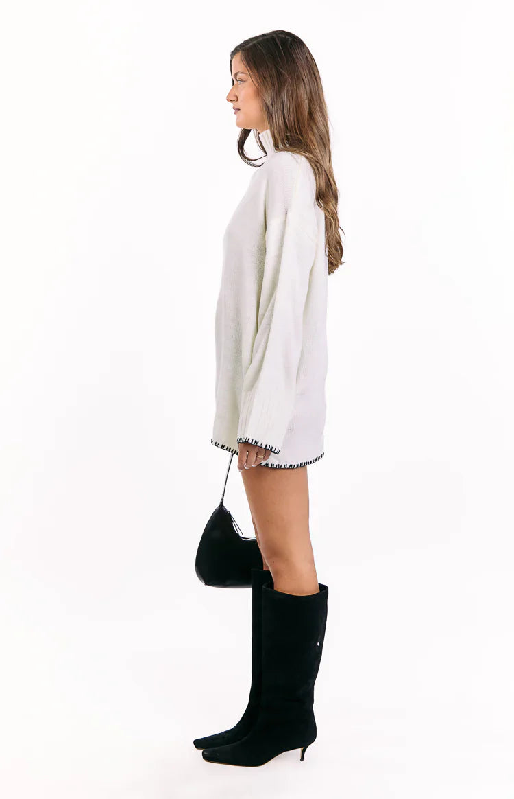 Flynn Cream Sweater Dress