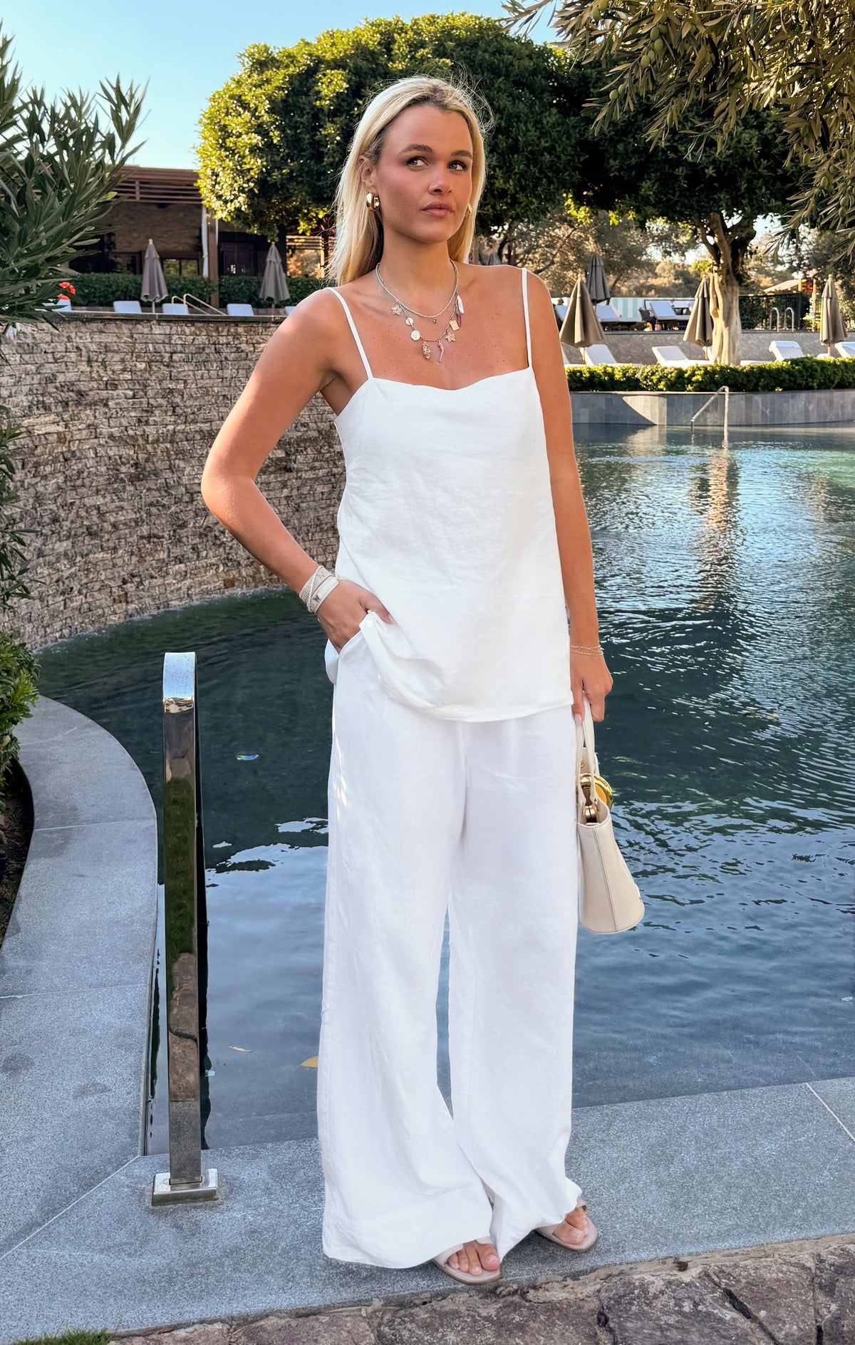Hayes Trouser ~ White Linen