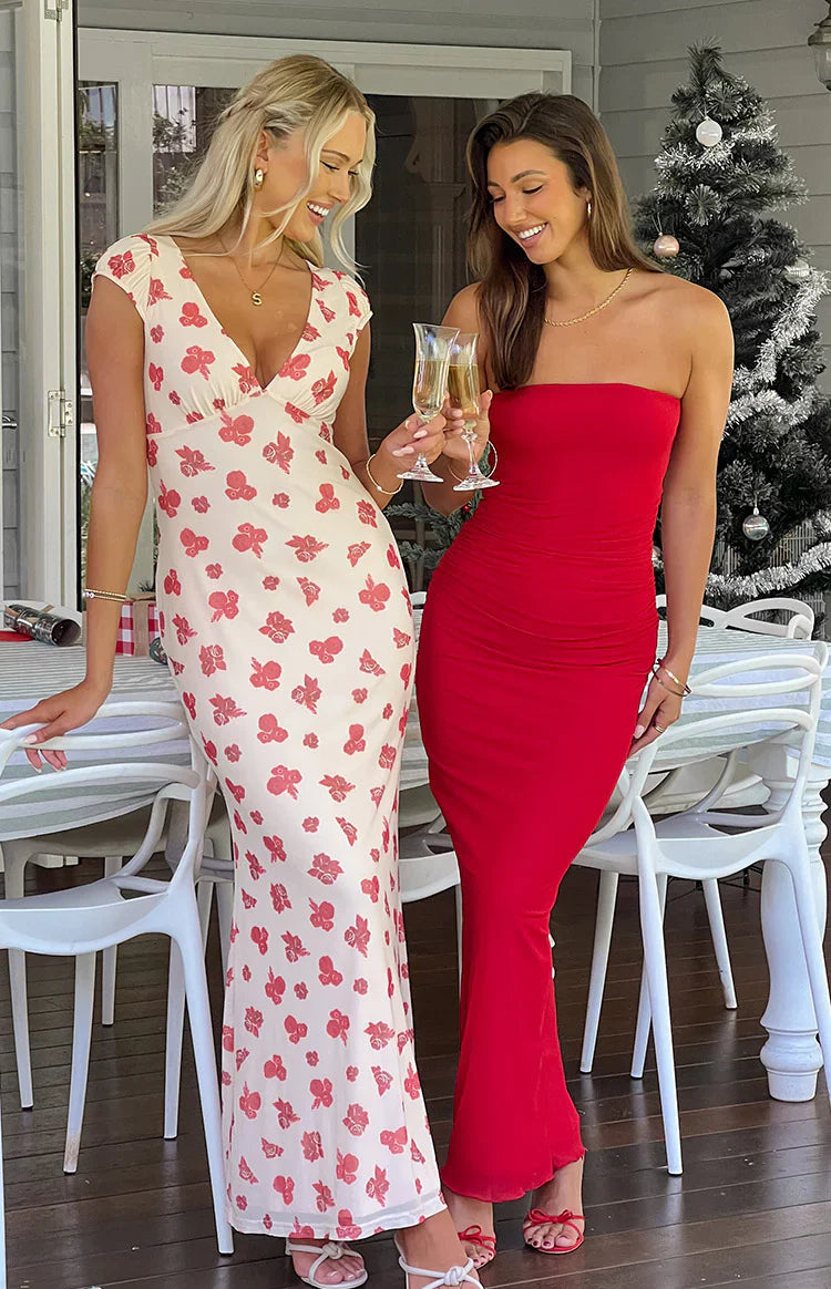 Imogen Red Maxi Dress