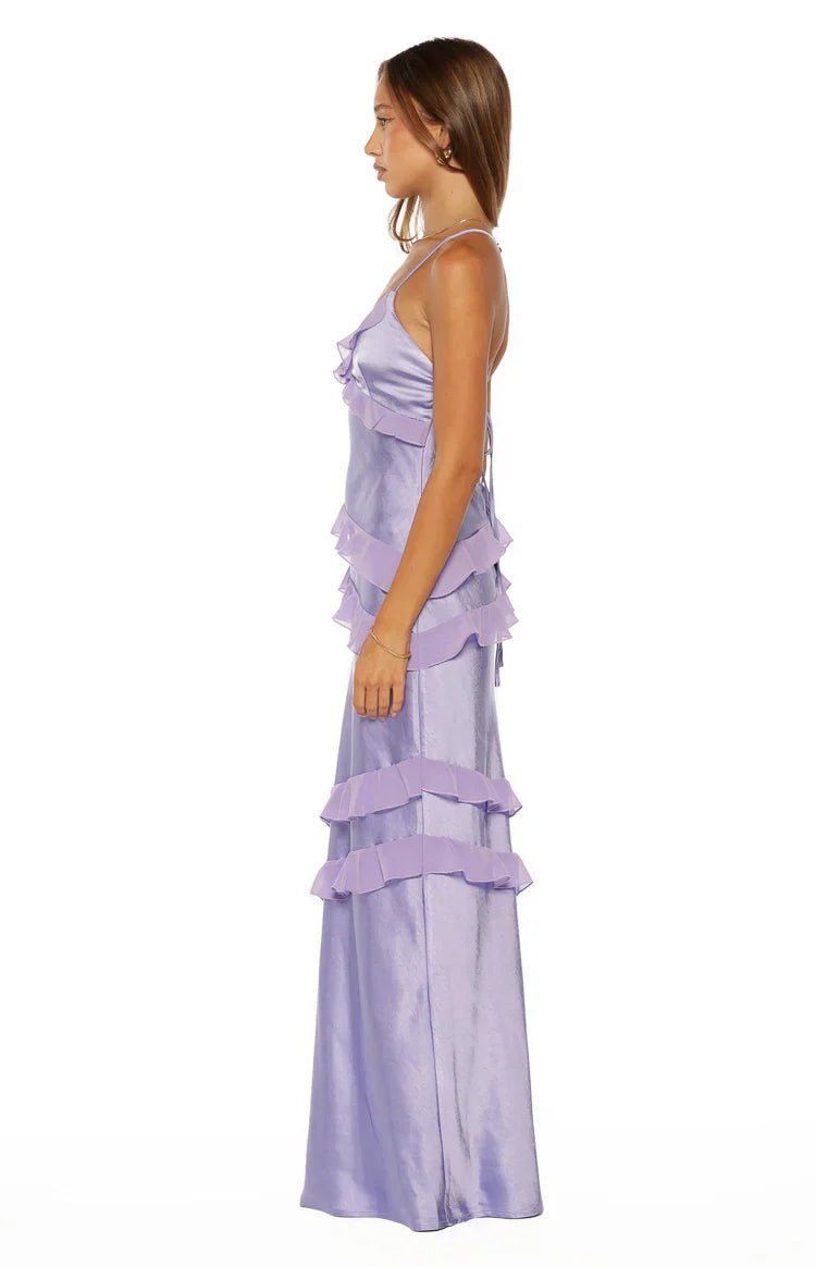 Inara Lilac Ruffle Maxi Dress